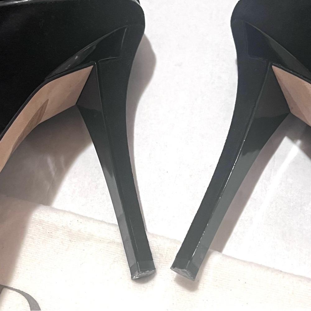 Dior Graphic Suede/Patent Leather Black Ankle Boots Size 40 - Picture 14 of 17
